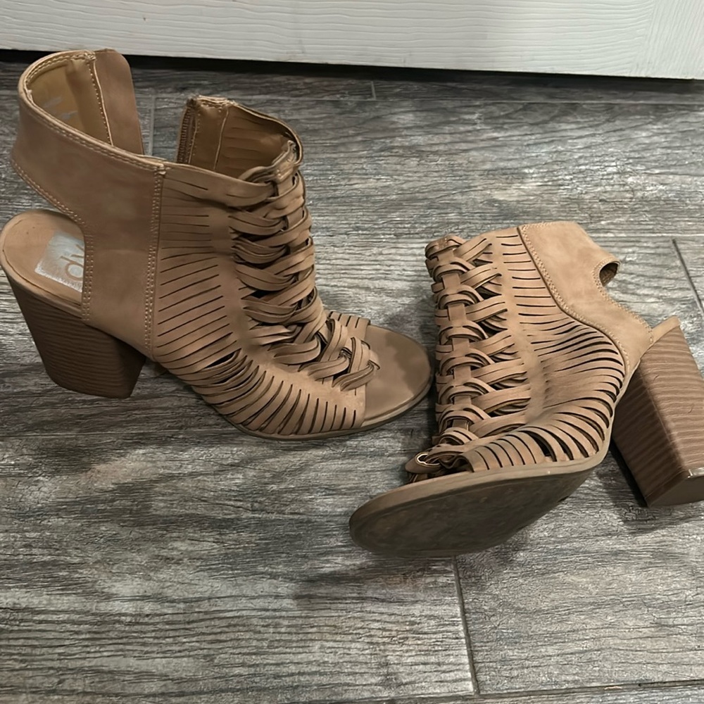 Dolce Vita Open Toed Ankle Boots